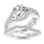 Spiral Style Diamond Engagement Ring — R9229W