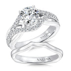 Spiral Style Diamond Engagement Ring — R9229W