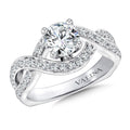 Spiral Style Diamond Engagement Ring — R9245W