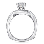 Spiral Style Diamond Engagement Ring — R9245W