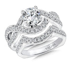 Spiral Style Diamond Engagement Ring — R9245W
