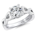 Spiral Style Diamond Engagement Ring — R9257W