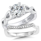 Spiral Style Diamond Engagement Ring — R9257W