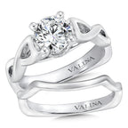 Spiral Style Diamond Engagement Ring — R9257W