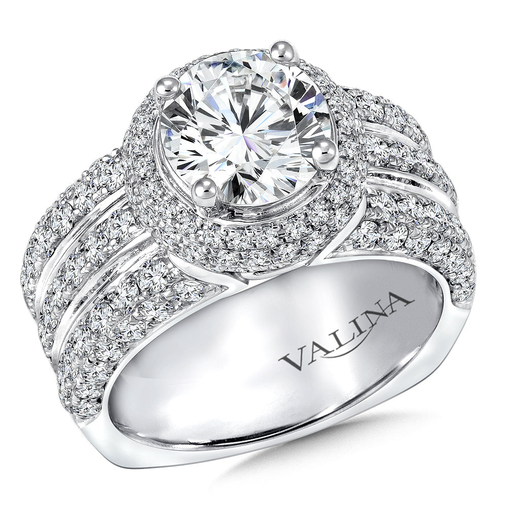 Statement Halo Engagement Ring — R9259W