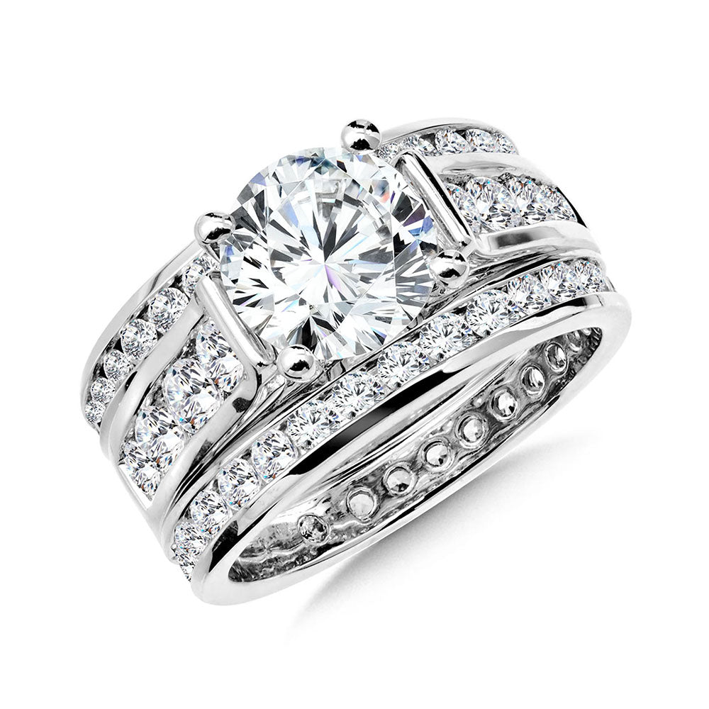 Channel Diamond Engagement Ring — R9273W