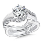 Spiral Style Diamond Engagement Ring — R9295W