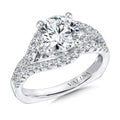 Spiral Style Diamond Engagement Ring — R9296W