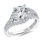 Spiral Style Diamond Engagement Ring — R9296W