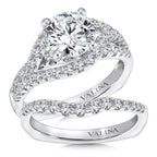 Spiral Style Diamond Engagement Ring — R9296W