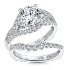Spiral Style Diamond Engagement Ring — R9296W