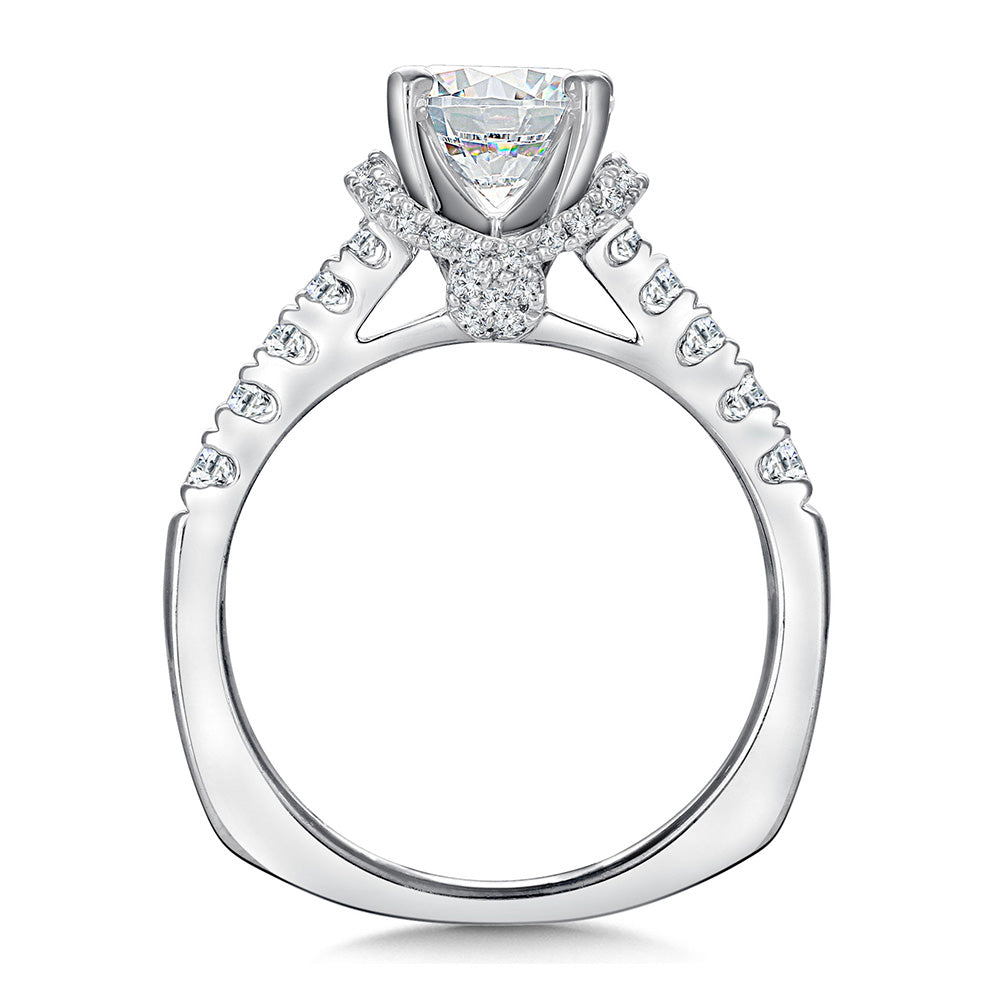 Halo Style Diamond Engagement Ring — R9299W