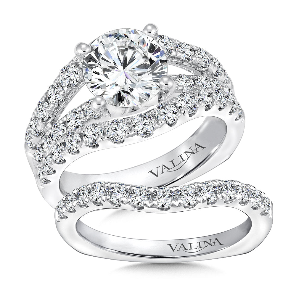Split Shank Style Engagement Ring — R9302W