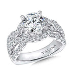 Diamond Engagement Ring with Side Stones — R9303W
