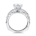 Diamond Engagement Ring with Side Stones — R9303W