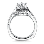 Spiral Style Diamond Engagement Ring — R9306W