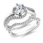 Spiral Style Diamond Engagement Ring — R9306W