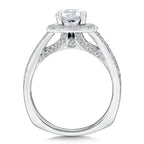 Cushion Shape Halo Engagement Ring — R9309W