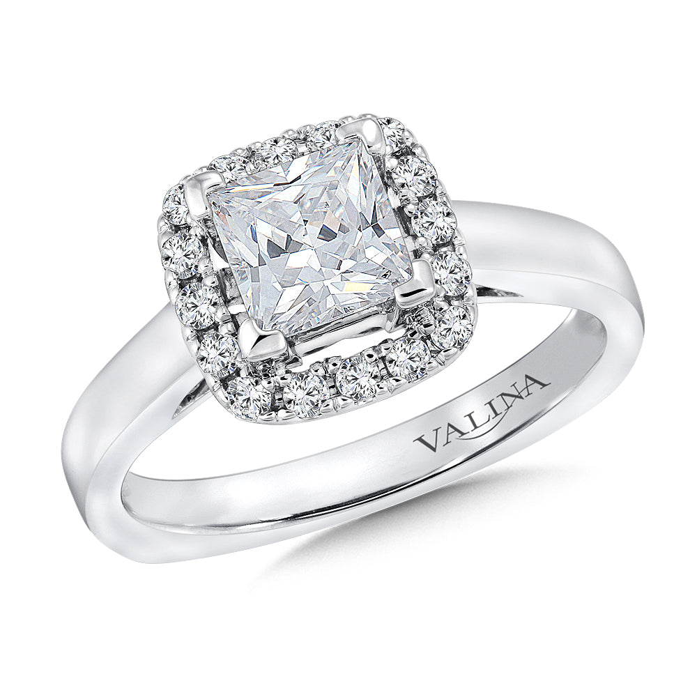 Halo Style Diamond Engagement Ring — R9312W