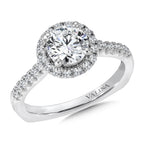 Round Halo Diamond Engagement Ring — R9323W