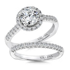 Round Halo Diamond Engagement Ring — R9323W