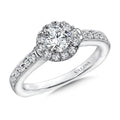 Round Halo Diamond Engagement Ring — R9388W