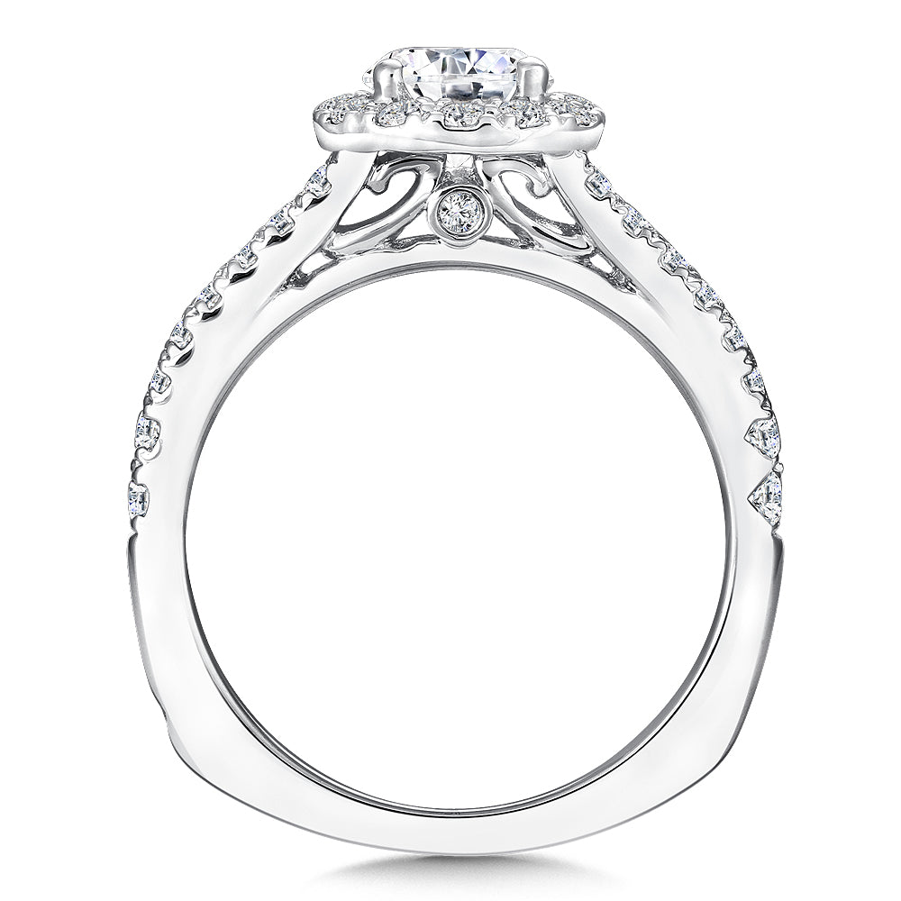 Round Halo Diamond Engagement Ring — R9434W
