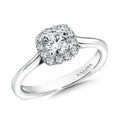 Cushion Shape Halo Diamond Engagement Ring — R9452W