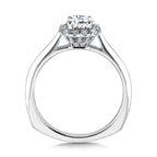 Cushion Shape Halo Diamond Engagement Ring — R9452W