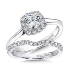 Cushion Shape Halo Diamond Engagement Ring — R9452W