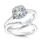 Cushion Shape Halo Diamond Engagement Ring — R9452W