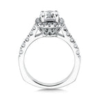 Cushion Shape Halo Diamond Engagement Ring — R9453W