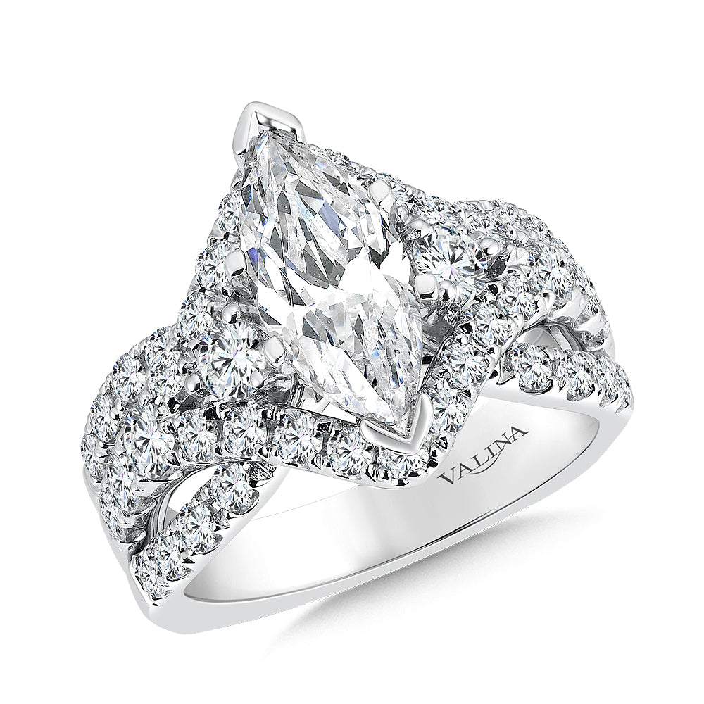 Statement Marquise Diamond Engagement Ring — R9476W