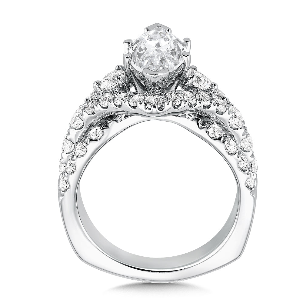 Statement Marquise Diamond Engagement Ring — R9476W