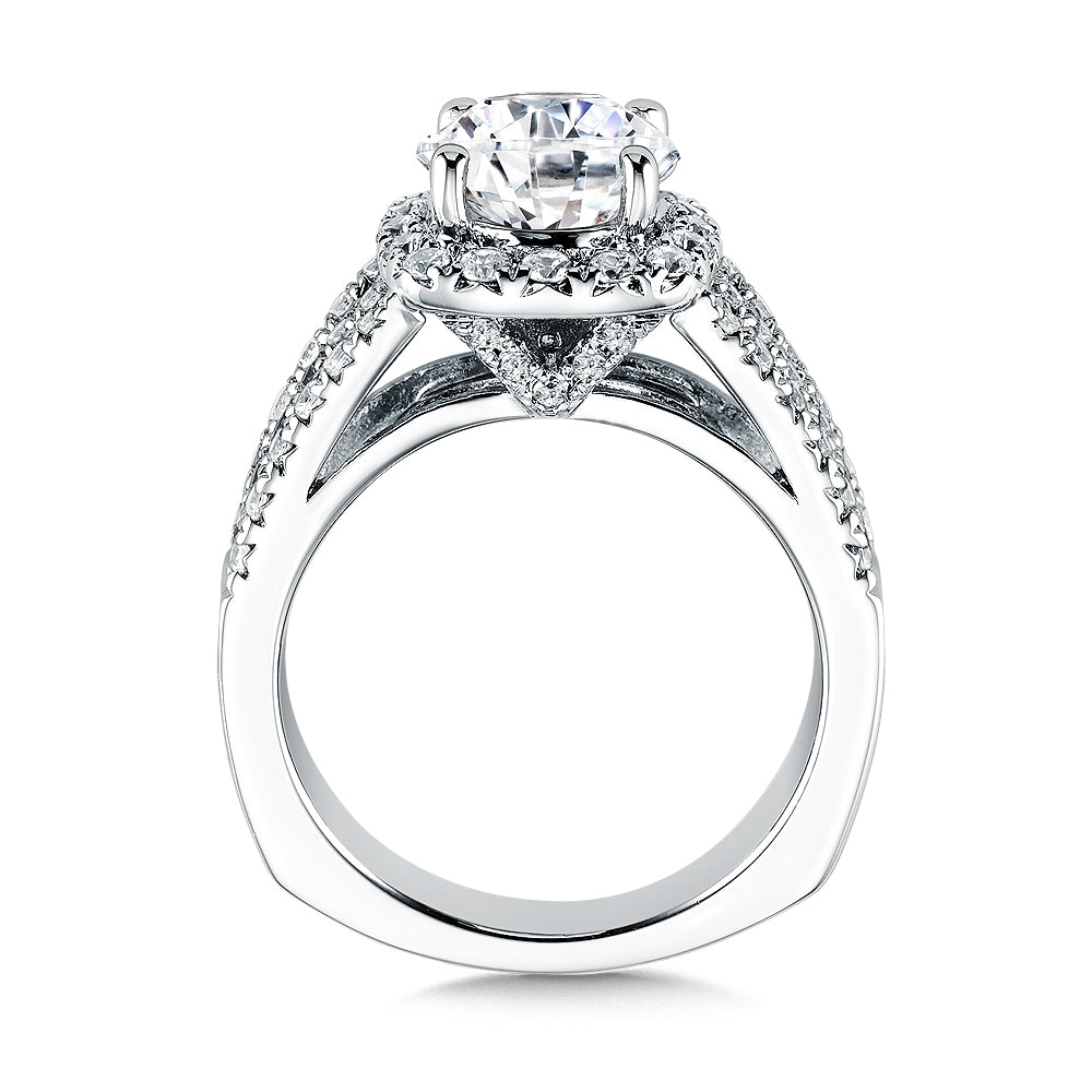 Halo Style Engagement Ring — R9504W