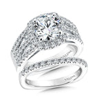 Halo Style Engagement Ring — R9504W