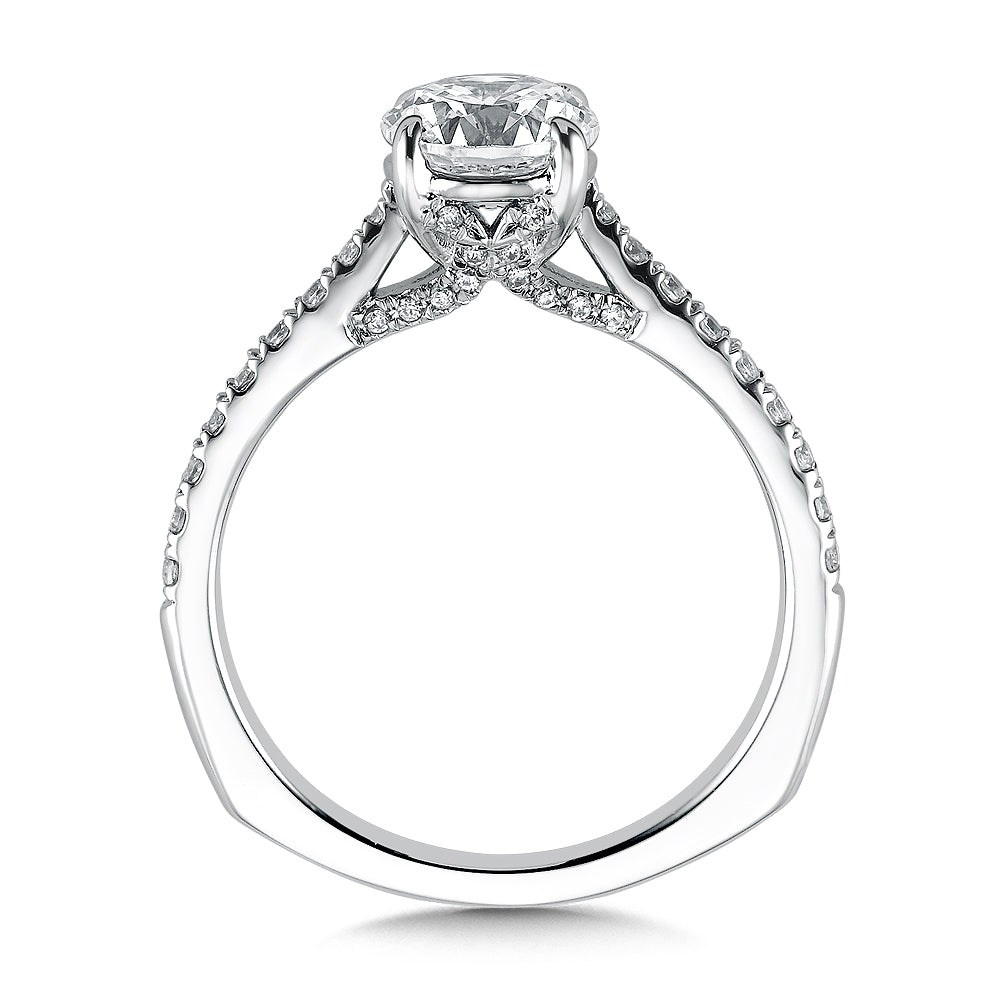 Engagement Ring With Side Stones — R9519W
