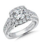 Cushion Shape Halo Engagement Ring — R9520W