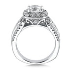 Cushion Shape Halo Engagement Ring — R9520W