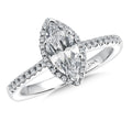 Marquise Shape Halo Engagement Ring — R9524W