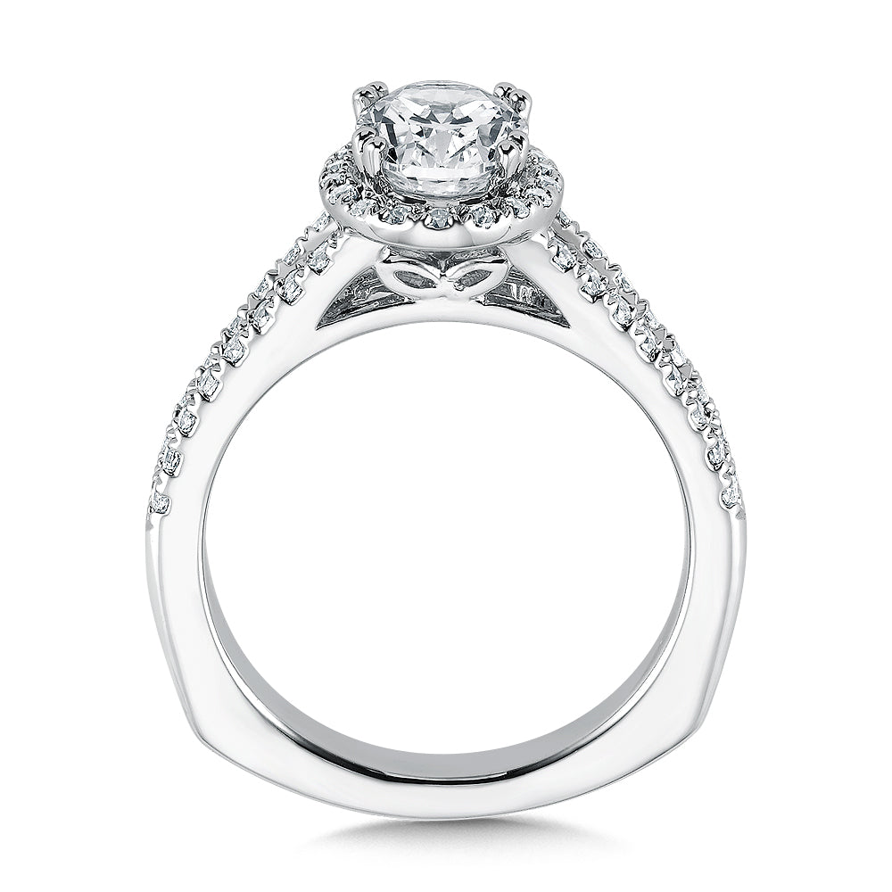 Halo Style Engagement Ring — R9535W