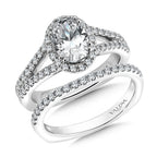Halo Style Engagement Ring — R9535W