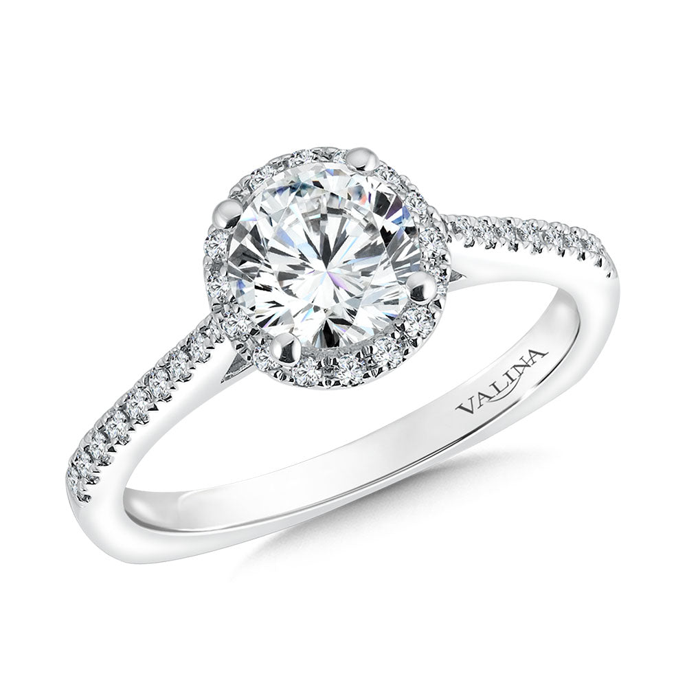 Halo Style Diamond Engagement Ring — R9541W