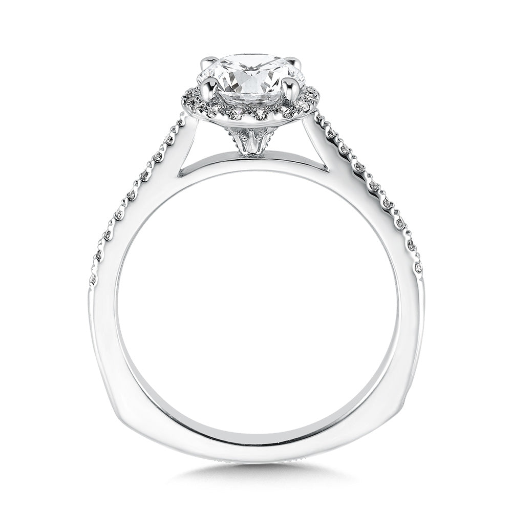 Halo Style Diamond Engagement Ring — R9541W