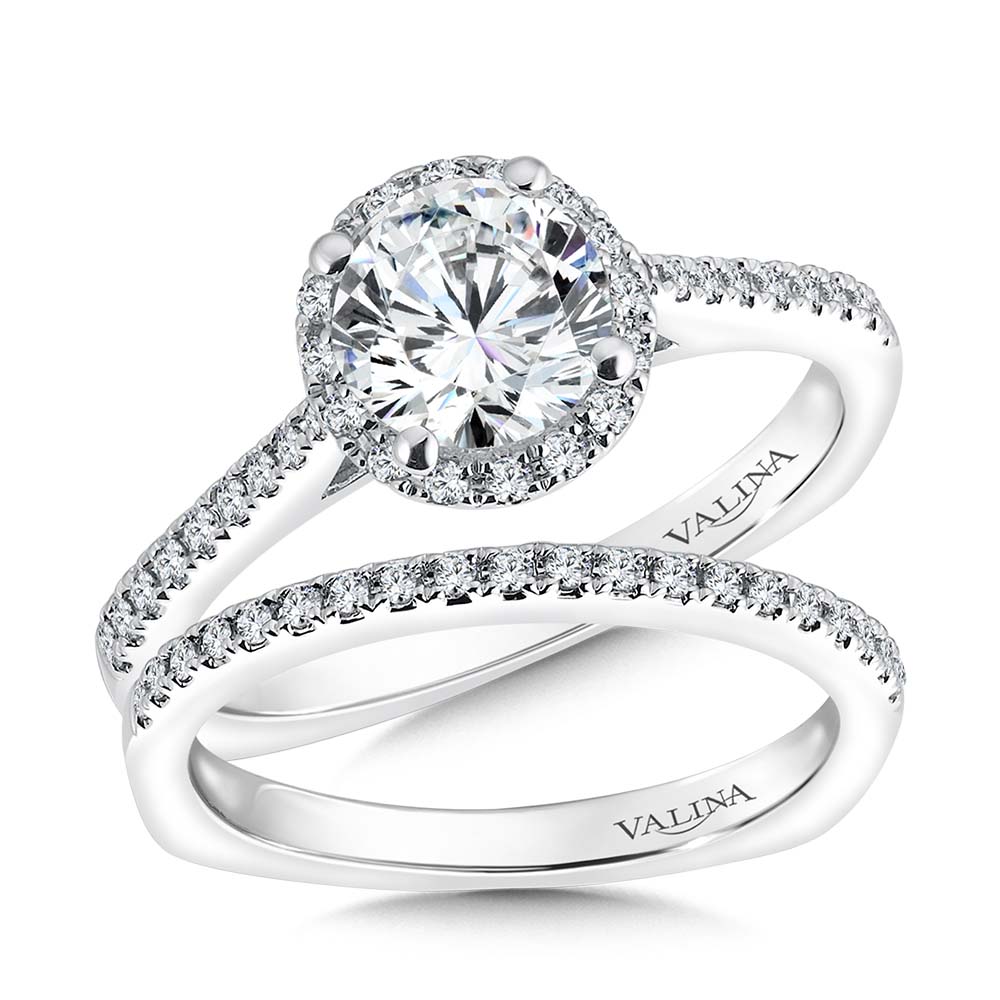 Halo Style Diamond Engagement Ring — R9541W
