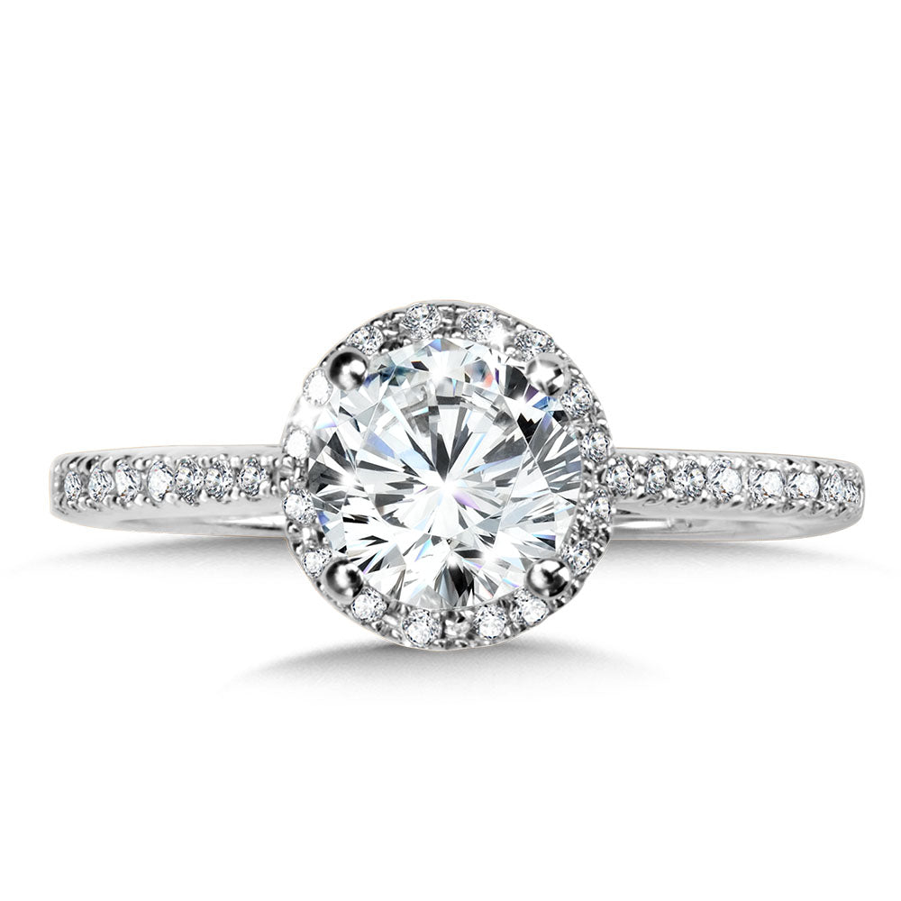 Halo Style Diamond Engagement Ring — R9541W