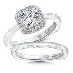 Cushion Shape Halo Diamond Engagement Ring — R9641W