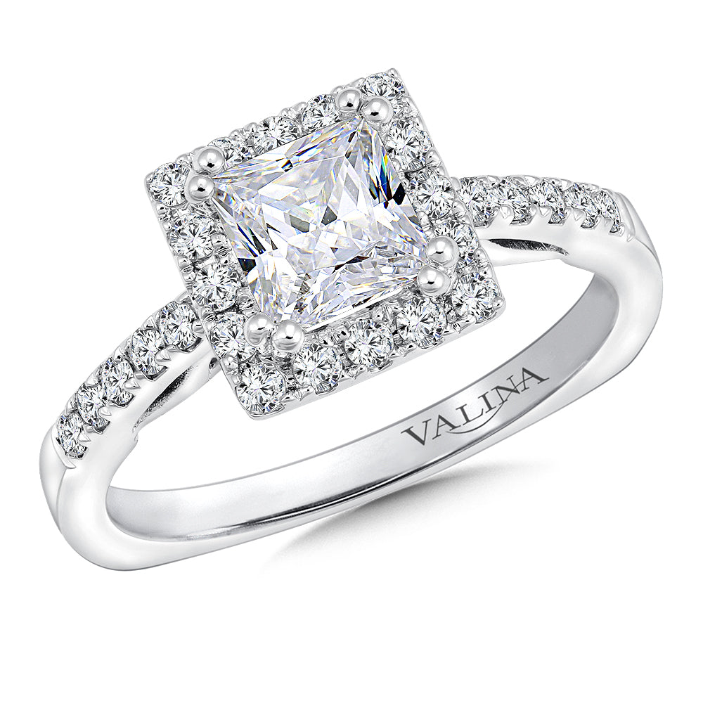 Halo Style Diamond Engagement Ring — R9649W