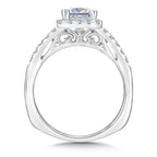 Halo Style Diamond Engagement Ring — R9649W