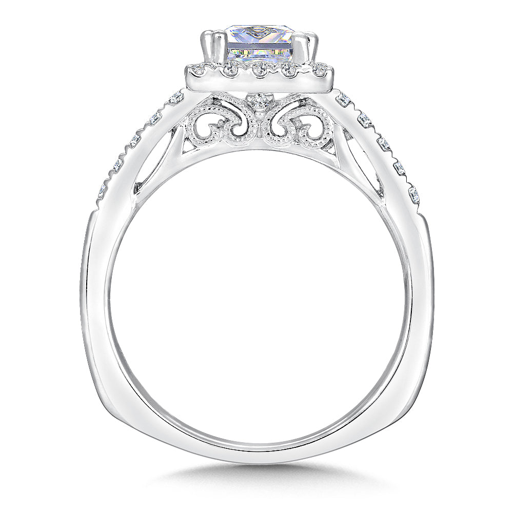 Halo Style Diamond Engagement Ring — R9649W
